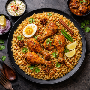Chettinad Seeraga Samba Chicken Biryani